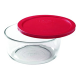 Fuente Redonda Con Tapa Roja 950 Ml Simply Store Pyrex 