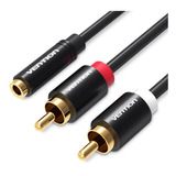 Cable Audio Auxiliar Jack 3.5 Hembra Rca Macho 1,5m Vention