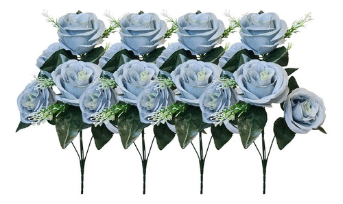 Kit 4 Buquê De Rosas Artificiais Flores Decorativas Realista