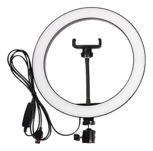 Aro De Luz Led Grande 26cm Con Soporte Celular Grabar Videos