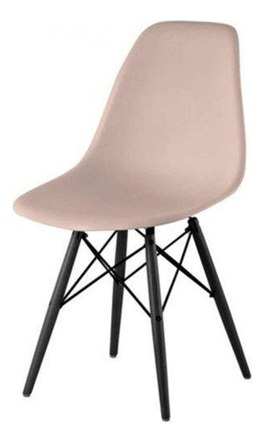 Cadeira Eames Polipropileno Base Madeira Eiffel Espresso