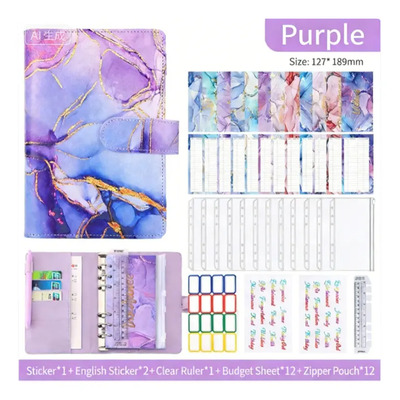 Pasta A6 Planner - Conjunto Roxo | Frete grátis