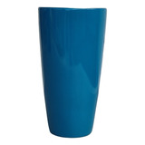 Vaso De Fibra De Vidro  Vietnamita 72x38 Cm Azul Turquesa