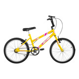 Bicicleta Bike Com Aro 20 Infantil Para Meninos E Meninas Cor Amarelo