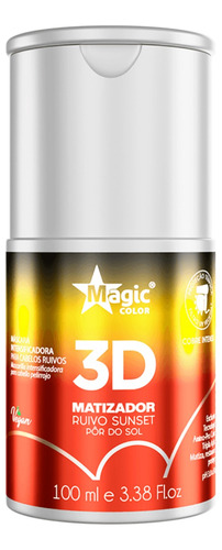 Matizador Magic Color 3d Ruivo Sunset Pôr Do Sol Cobre 100ml