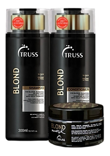 Truss Shampoo Blond+ Condicionador Blond+ Mascara Blond 