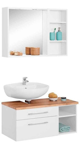 Vanitory Moderno Mueble Para Baño Espejo Organizador Vm-241