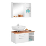 Vanitory Moderno Mueble Para Baño Espejo Organizador Vm-241