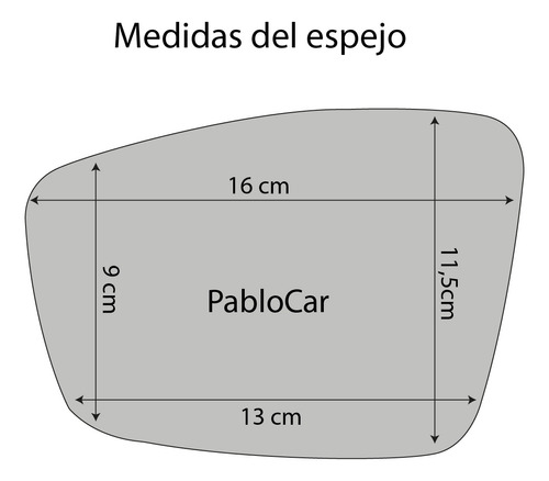 Vidrio Espejo Base Volkswagen Up Suran Gol Trend Fox Foto 2