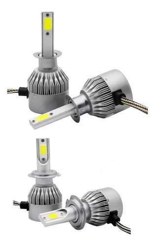 Kit Par Super Led 6500k 12v 24v H1 H3 H4 H7 H8 H11 Hb4 Hb3