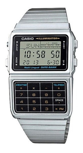 Reloj Casio Retro Vintage Dbc611 Plata - Calculadora