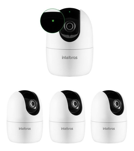 Kit 4 Câmeras Wi-fi Inteligent 360° C/alarme Im4 C Intelbras