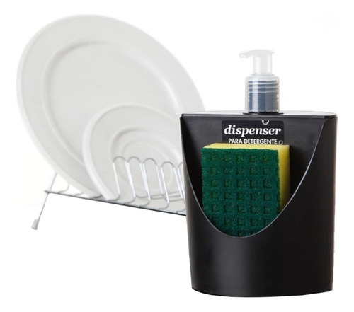 Dispenser Detergente Dosificador Cocina + Esponja De Regalo