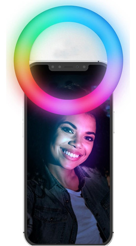 Aro De Luz Led Multicolor Para Selfie Batería Recargable 