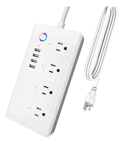 Enchufe Inteligente Marca Jinvoo Wifi/4 Tomas/usb/blanco