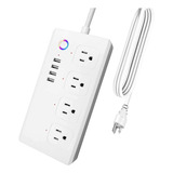 Enchufe Inteligente Marca Jinvoo Wifi/4 Tomas/usb/blanco