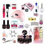 Kit Iniciante Manicure Cabine 48w Motor Caneta Tips Coletor