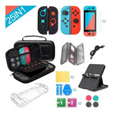 Kit De 25 Accesorios Funda Para Nintendo Switch Estuche