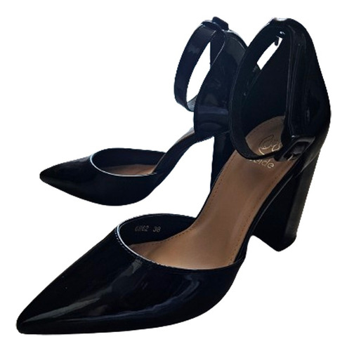 Taco Zapato Mujer Negro Brillante Weide Talla 38