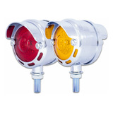 2 Plafones Direcc Redondos Izq / Der Ámbar / Rojo Tunelight