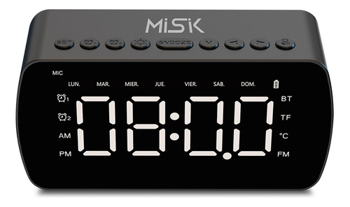 Bocina Bluetooth Con Reloj Mr414 Misik