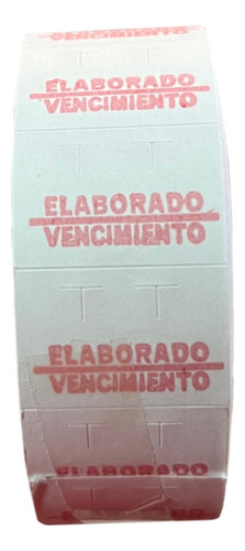 10 Rollos Etiquetas Motex Con Fecha Elaboración/vencimiento