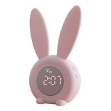 Reloj Despertador Digital Recargable P/niños, Orejas Conejo