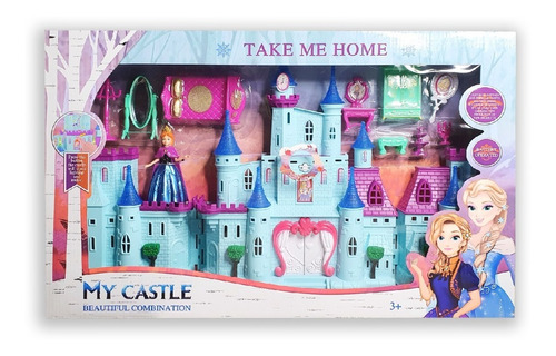 Castillo Princesas Con Luz/sonido Y Accesorios Simil Frozen