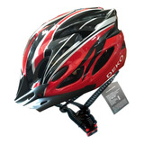 Capacete Vermelho Inn Mould Led Ciclismo Bike Bicicleta Skat