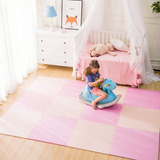 Kit 20 Tapete Tatame Eva Infantil 50x50x1cm Rosa Pink Menina Cor Tons Rosa