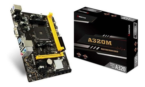 Placa Mãe Biostar A320mh Ddr4 Socket Am4 Chipset A320 Cor Preta