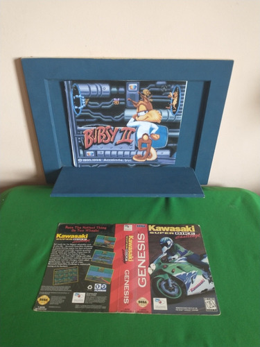 Mega Drive Genesis Kawasaki Super Bike Caixa Recortada 