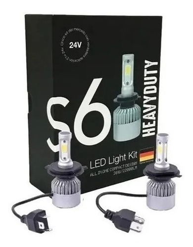 Kit Cree Led S6 Heavy Duty 22000lm H1 H3 H4 H7 H11 9006 24v