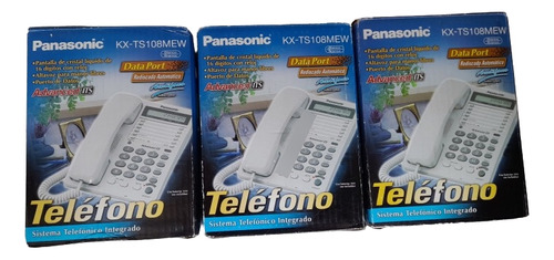 Lote De 3 Teléfonos Panasonic Kx-ts108 Con Altavoz Nuevos 