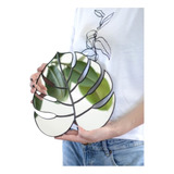 Hoja Monstera Espejo De Pared Decorativo 32cm