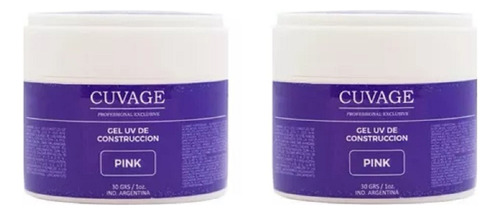 Cuvage X2 Gel Uv Construcción Uñas Esculpidas Manicuría 30gr