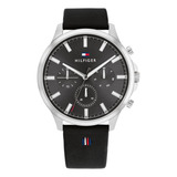 Tommy Hilfiger 1710495: Hombre, Negro, Acero Y Piel