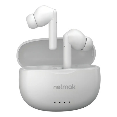 Auriculares Bluetooth Inalámbricos In-Ear Netmak Melow Micrófono Blanco | Mismo precio en cuotas