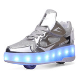 Zapatos Para Niños Con Luces Led, Patines Con Ruedas Out