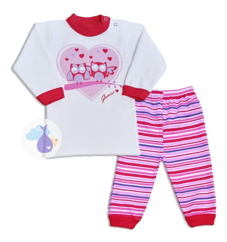 Conjunto Pijama Búhos Bebe Gamise Tienda De Ropitas 4761rj