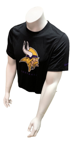 Nike Dri Fit Men's Minnesota Vikings Black Short Sleeve  Eep