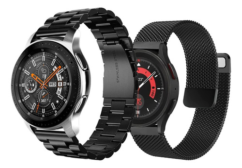 2 Correas 22mm Para Huawei Watch 4 3 Pro Gt4 Acero Y Milanes