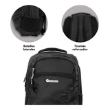 Backpack Portalaptop Techzone Modelo Clásico 14 Pulgadas Color Negro