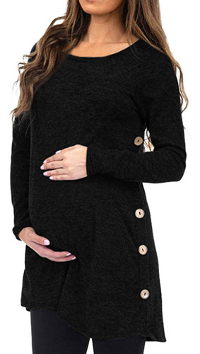 Mujer Maternidad Embarazo Manga Larga Solid Tops Blou 6275