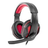 Fone Ouvido Headset Gamer Microfone P2 Supreme F-02 Evus Cor Preto E Vermelho