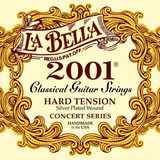 La Bella 2001 Hard Guit. Clasica Nylon Plata/transparente