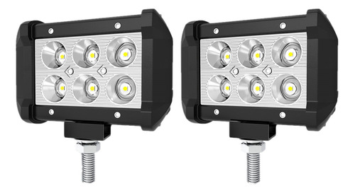 Barra De Luces Led De Trabajo De 4 Pulgadas Y 18 W, 2 Unidad