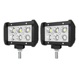 Barra De Luces Led De Trabajo De 4 Pulgadas Y 18 W, 2 Unidad