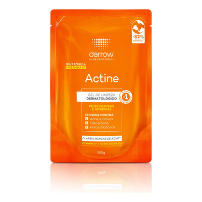Darrow Actine Gel de Limpeza Dermatológico Facial 300g refil | Frete grátis