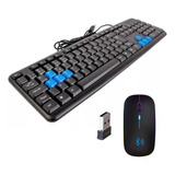 Kit Teclado Semi-mecânico + Mouse Led 3200 Dpi